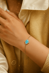 Blue Aura bracelet – 925 Sterling Silver | Elegant Jewelry by Drop Charm