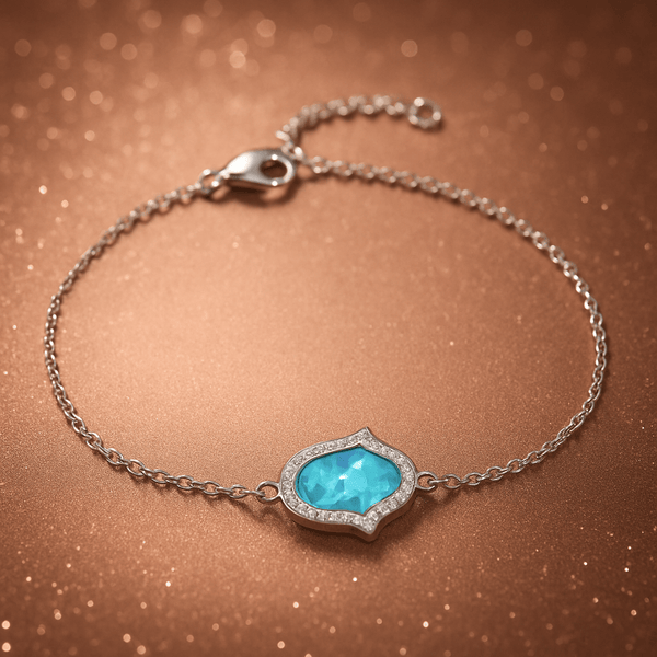 Blue Aura bracelet – 925 Sterling Silver | Elegant Jewelry by Drop Charm