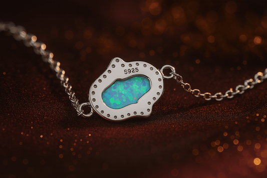 Blue Aura bracelet – 925 Sterling Silver | Elegant Jewelry by Drop Charm