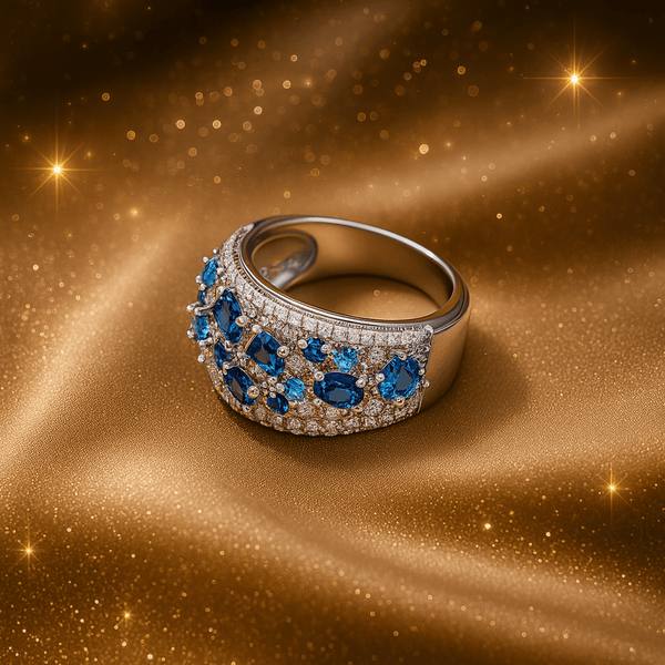 Blue Beam Ring | Elegant Jewelry by Drop Charm