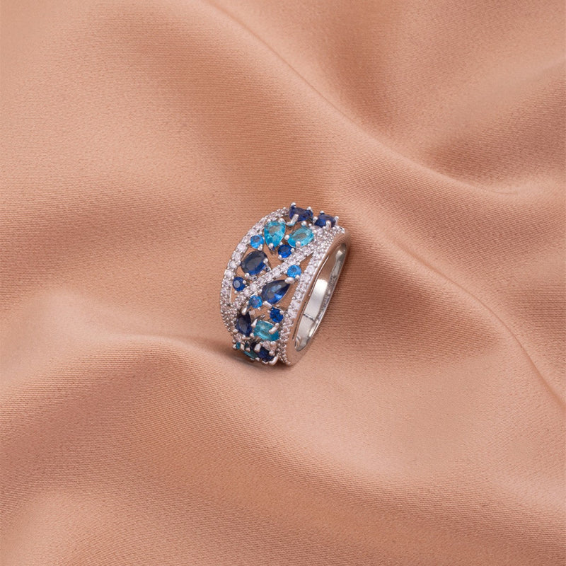 Blue Beam Ring | Elegant Jewelry by Drop Charm