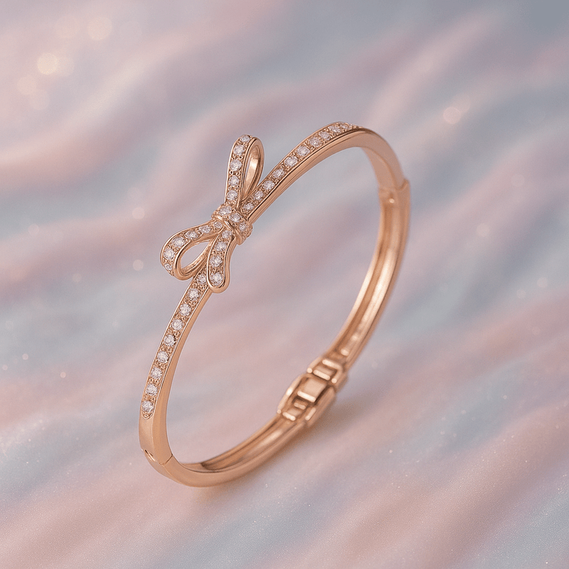 Blush Bow Bracelet | Elegant Jewelry by Drop Charm