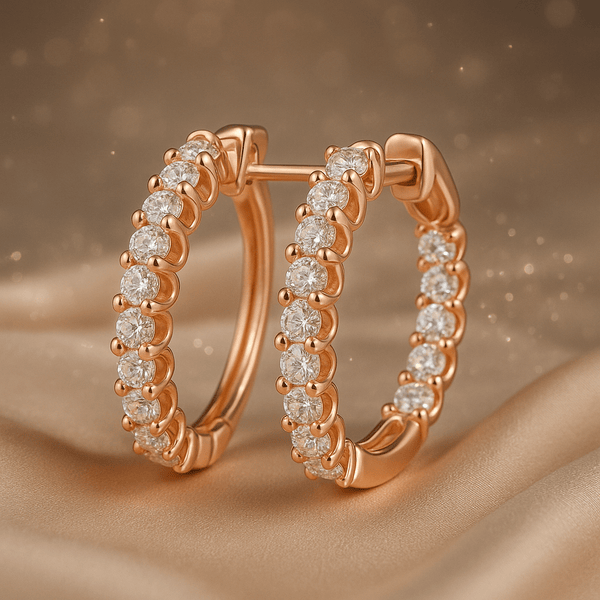Brilliance Hoops - 925 Sterling Silver | Elegant Jewelry by Drop Charm
