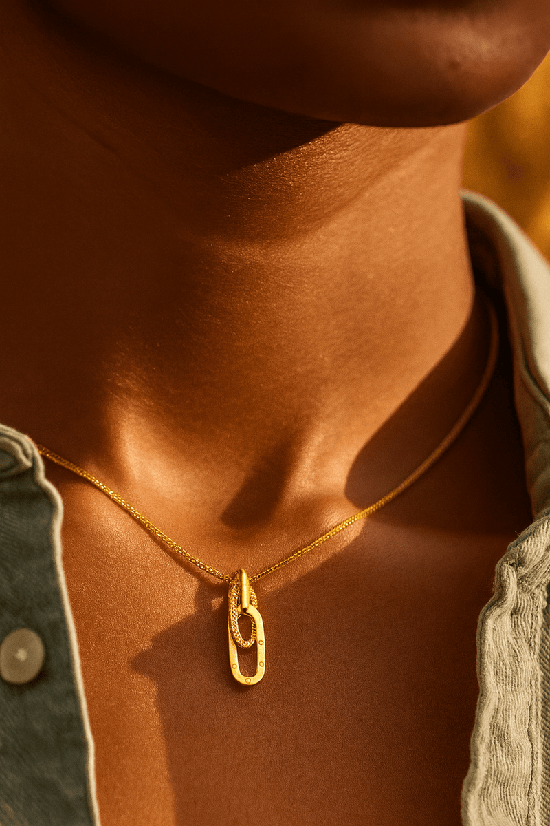 Edge Spark Necklace – 925 Sterling Silver | Elegant Jewelry by Drop Charm