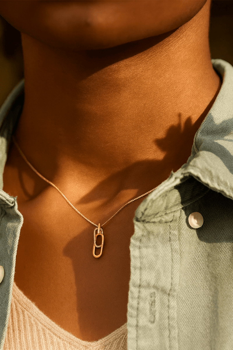 Edge Spark Necklace – 925 Sterling Silver | Elegant Jewelry by Drop Charm