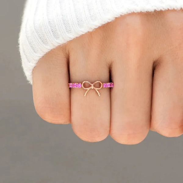 Forever Bow Ring - 925 Sterling Silver | Elegant Jewelry by Drop Charm