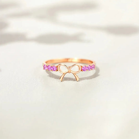 Forever Bow Ring - 925 Sterling Silver | Elegant Jewelry by Drop Charm