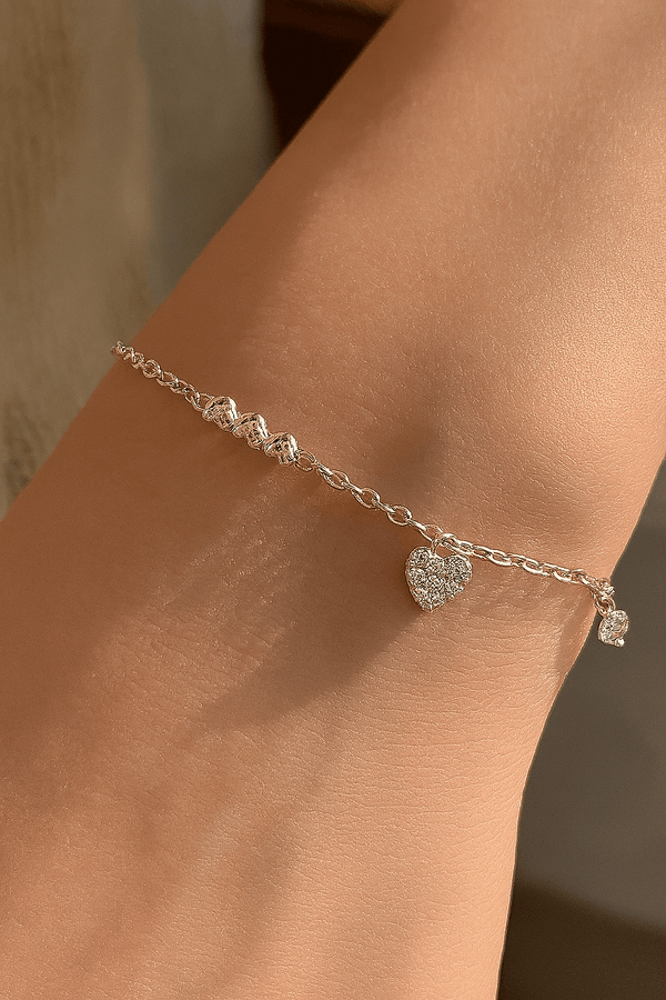 Forever Yours 925 Heart Bracelet | Elegant Jewelry by Drop Charm