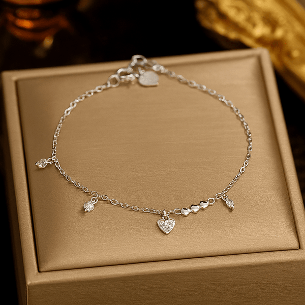 Forever Yours 925 Heart Bracelet | Elegant Jewelry by Drop Charm