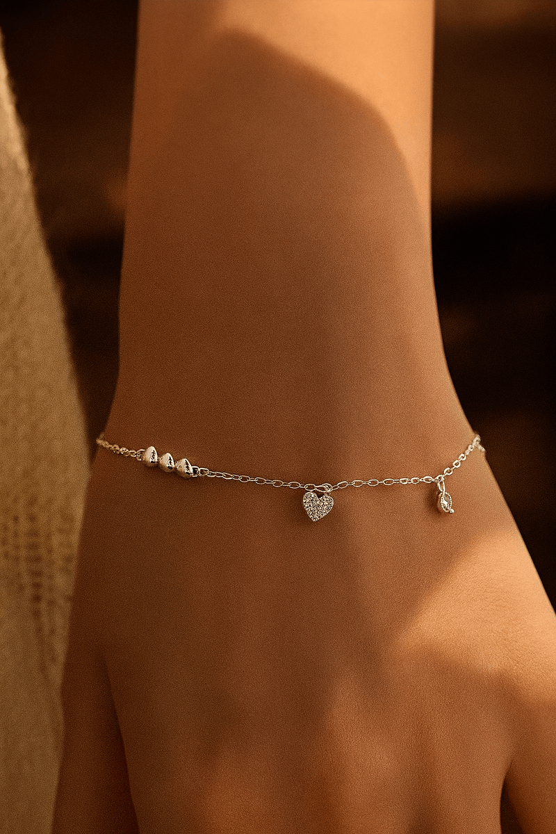 Forever Yours 925 Heart Bracelet | Elegant Jewelry by Drop Charm