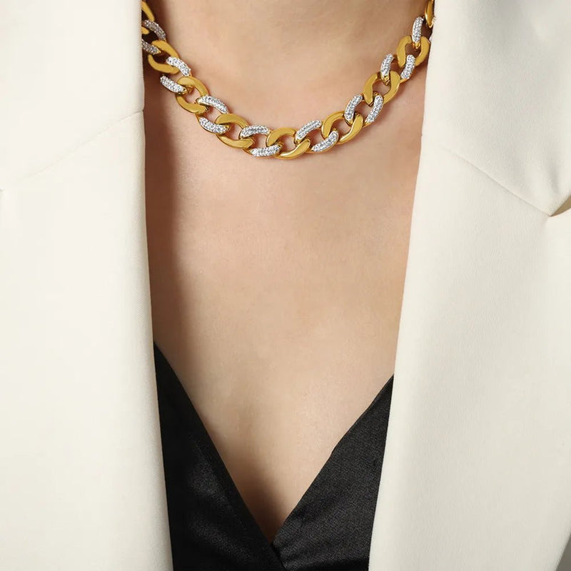Gilded Links Necklace | Elegant Jewelry by Drop Charm