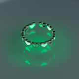 Glow in the Dark Heart Ring | Elegant Jewelry by Drop Charm