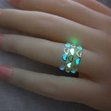 Glow in the Dark Heart Ring | Elegant Jewelry by Drop Charm