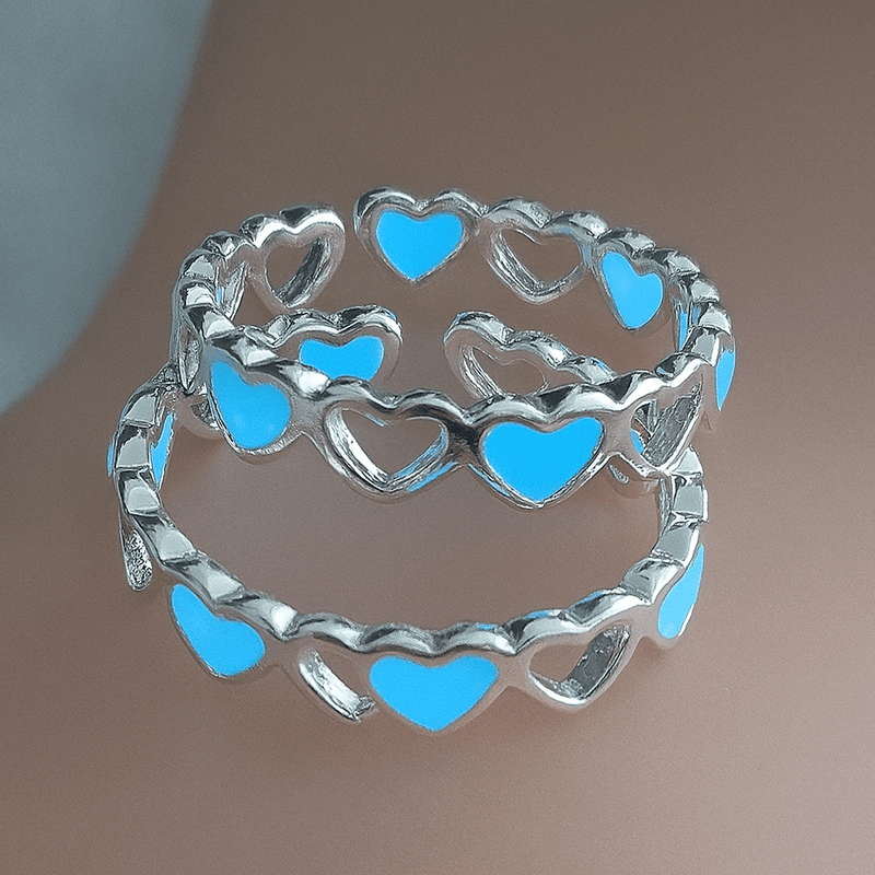 Glow in the Dark Heart Ring | Elegant Jewelry by Drop Charm