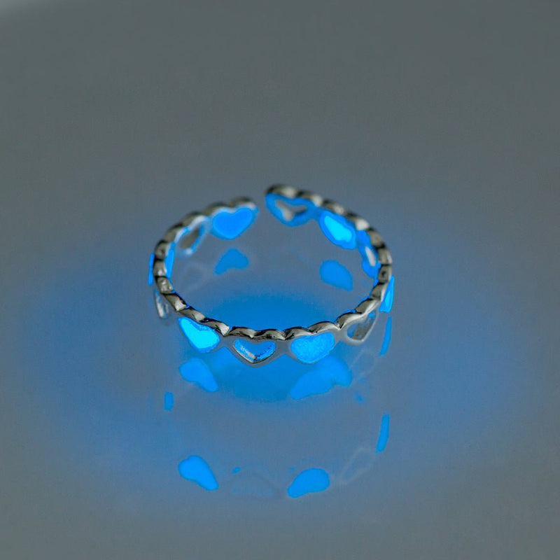 Glow in the Dark Heart Ring | Elegant Jewelry by Drop Charm