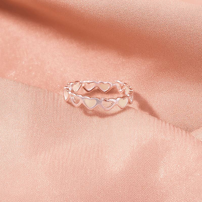 Glow in the Dark Heart Ring | Elegant Jewelry by Drop Charm