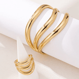 Golden Curve Set | Elegant Jewelry by Drop Charm