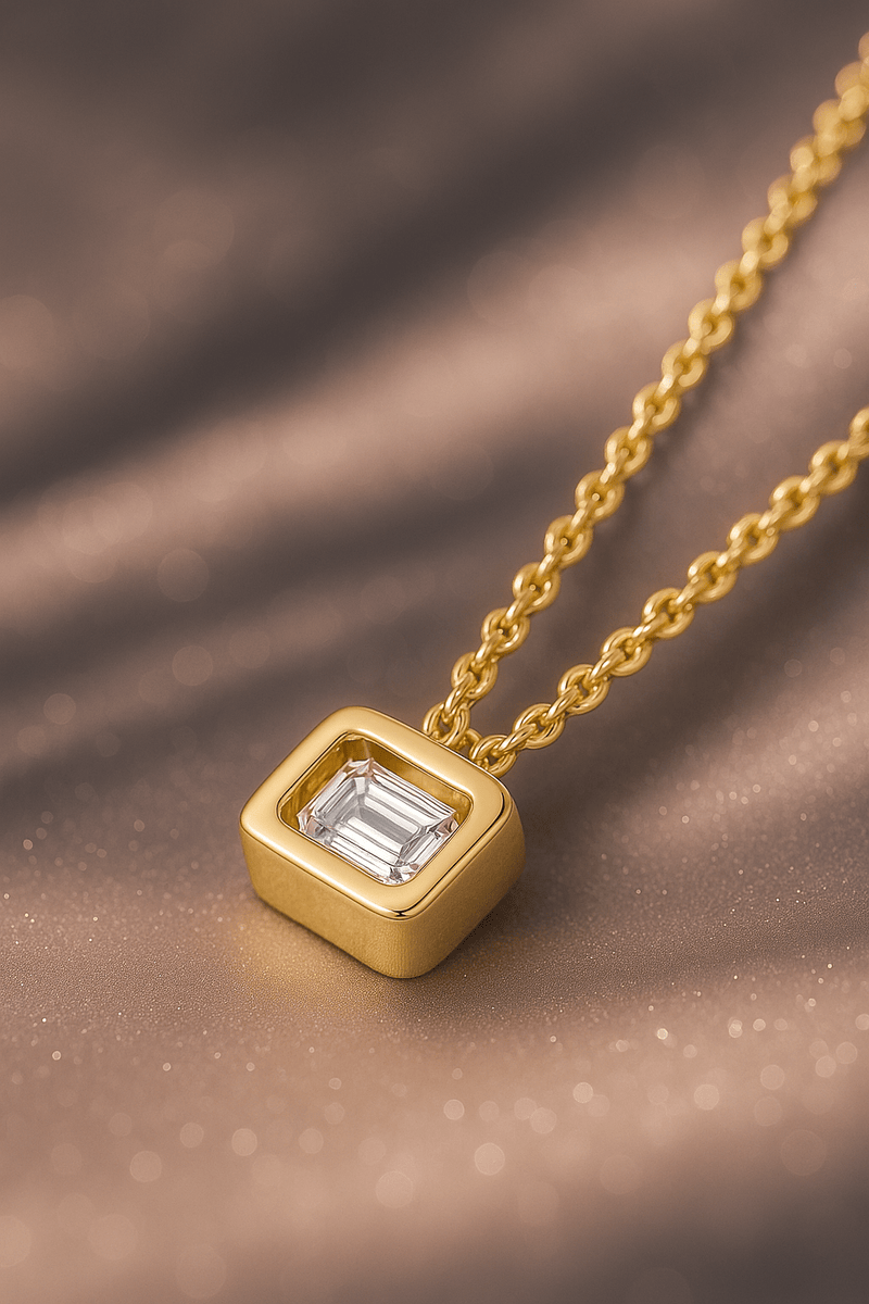 Golden Cut Necklace - 925 Sterling Silver | Elegant Jewelry by Drop Charm