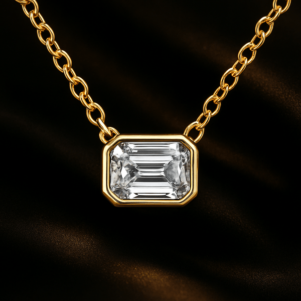 Golden Cut Necklace - 925 Sterling Silver | Elegant Jewelry by Drop Charm
