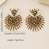 Leopard Luxe Fanburst Earrings | Elegant Jewelry by Drop Charm