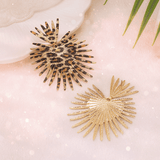 Leopard Luxe Fanburst Earrings | Elegant Jewelry by Drop Charm