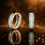 Light Catcher Hoops – 925 Sterling Silver & Opal | Elegant Jewelry by Drop Charm