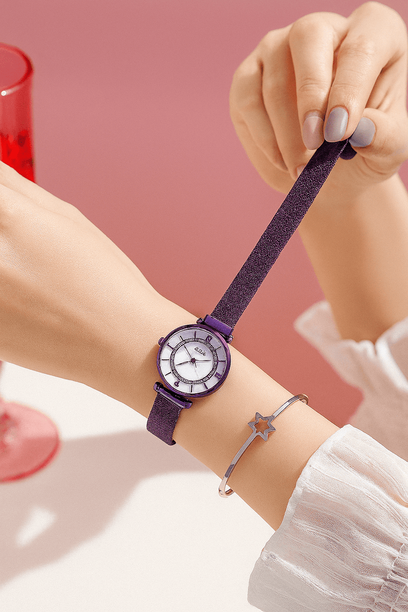 Magnetic Mesh Watch | Elegant Jewelry by Drop Charm