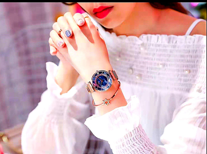 Magnetic Mesh Watch | Elegant Jewelry by Drop Charm