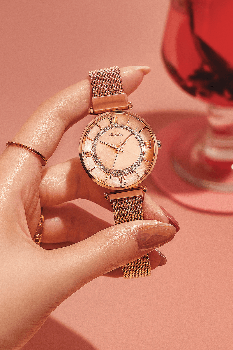 Magnetic Mesh Watch | Elegant Jewelry by Drop Charm