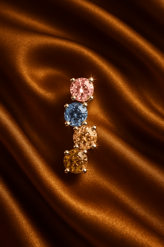 Pastel Sparkle Studs – 925 Sterling Silver | Elegant Jewelry by Drop Charm