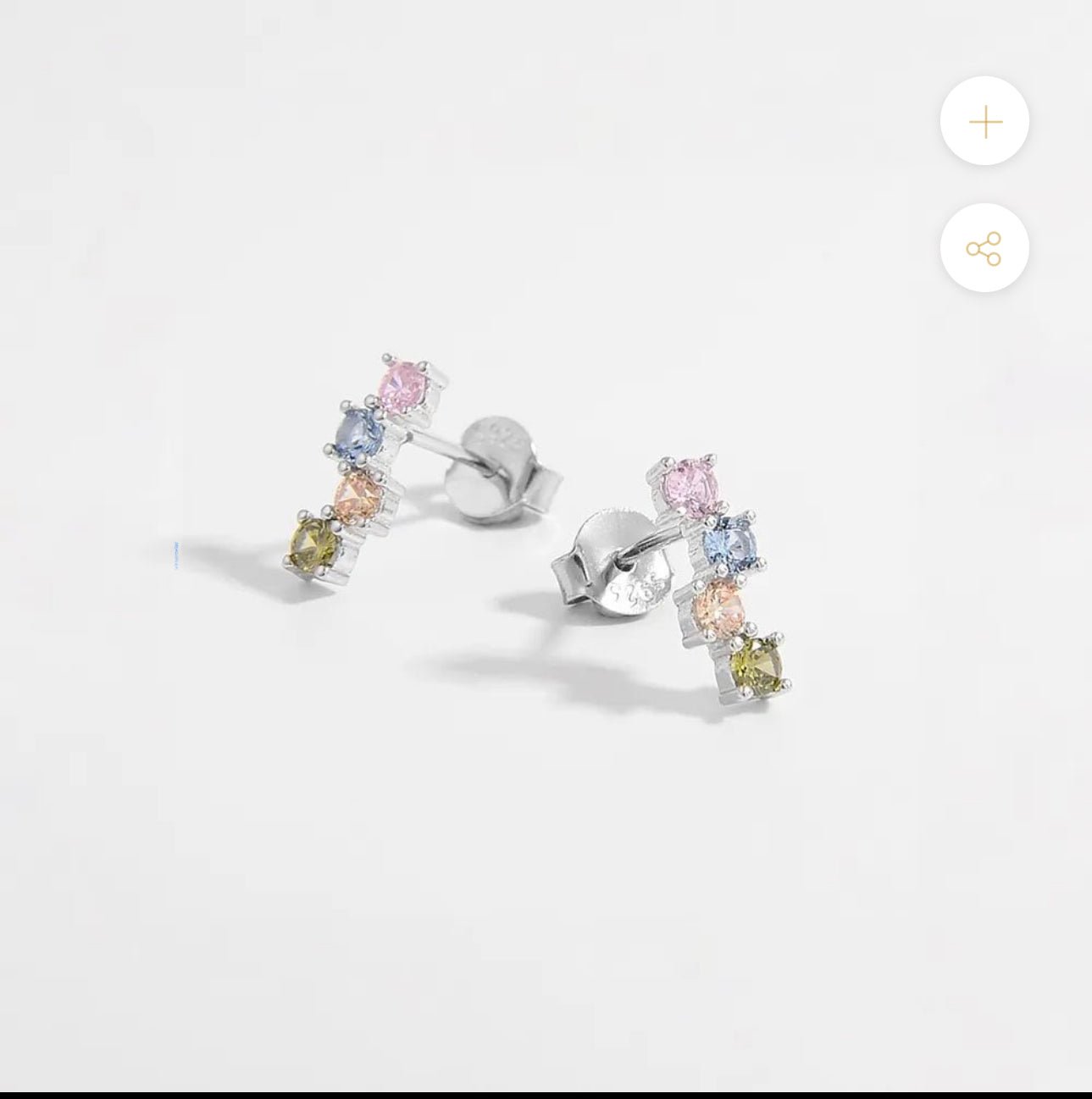 Pastel Sparkle Studs – 925 Sterling Silver | Elegant Jewelry by Drop Charm