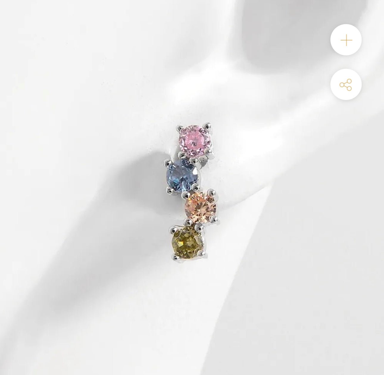 Pastel Sparkle Studs – 925 Sterling Silver | Elegant Jewelry by Drop Charm