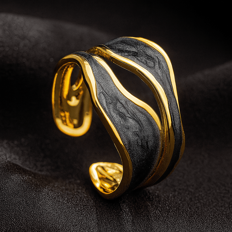 Pearly Wave Ring | Elegant Jewelry by Drop Charm