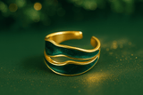 Pearly Wave Ring | Elegant Jewelry by Drop Charm