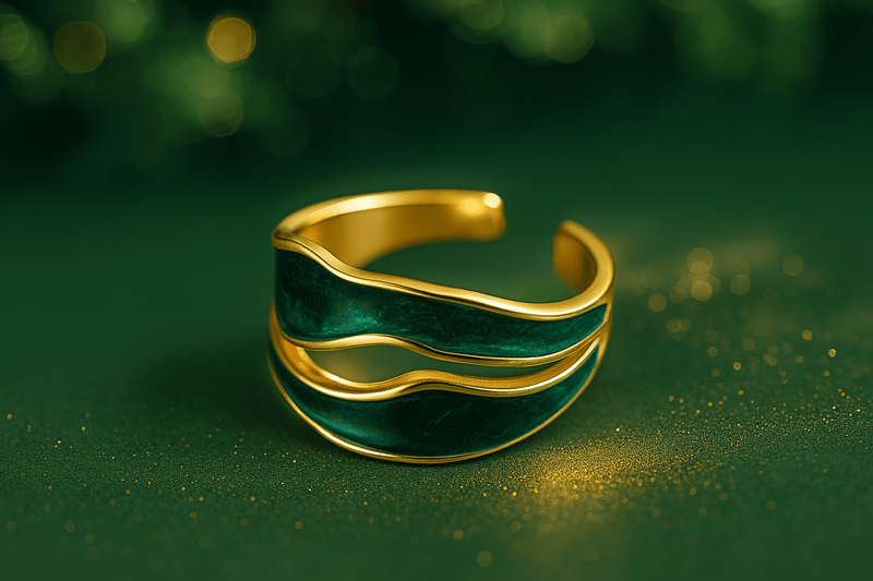 Pearly Wave Ring | Elegant Jewelry by Drop Charm