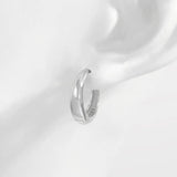 Pure Shine Huggie Earrings — 925 Sterling Silver | Elegant Jewelry by Drop Charm