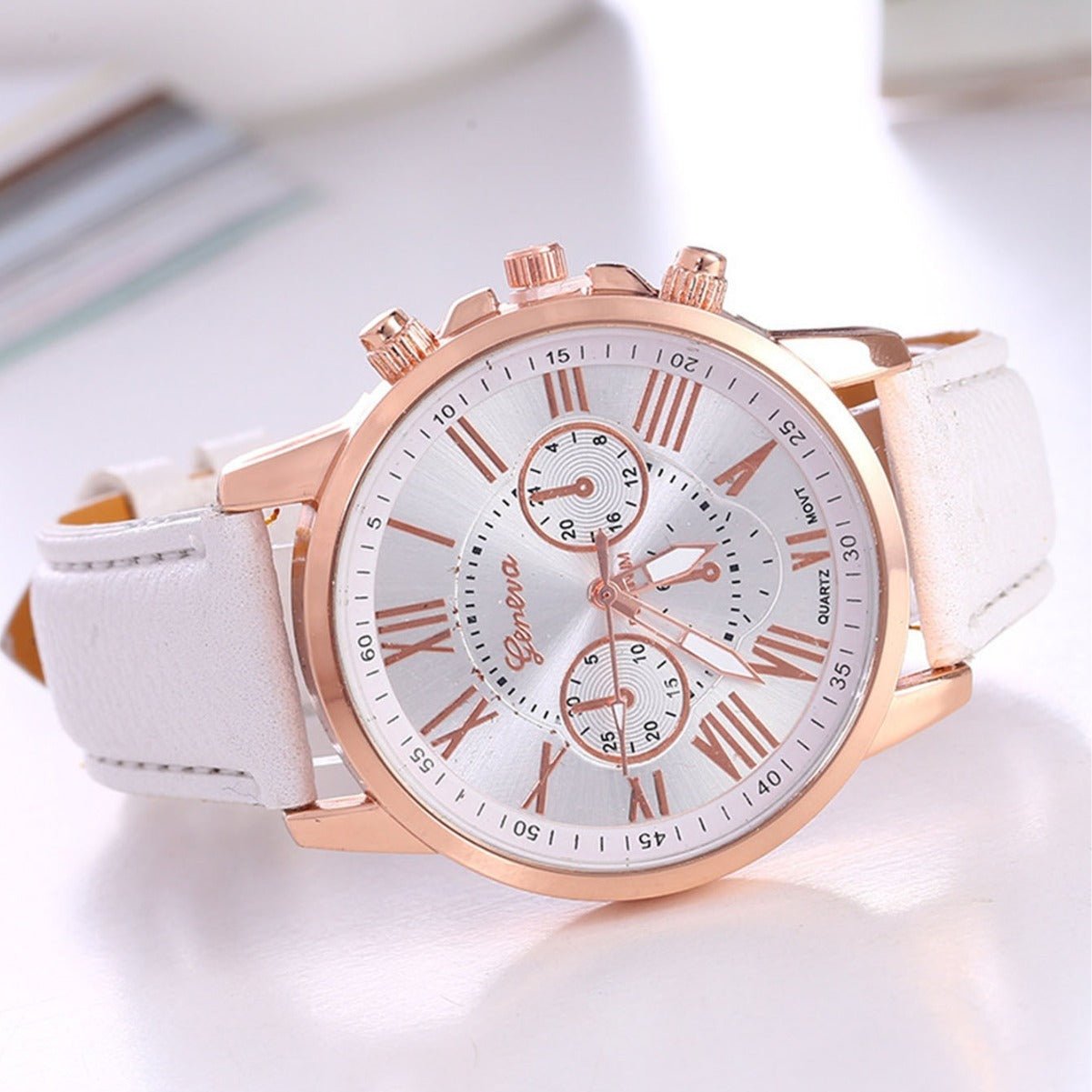 Rose Gold Luxe Timepiece & Crystal Bracelet Set | Elegant Jewelry by Drop Charm