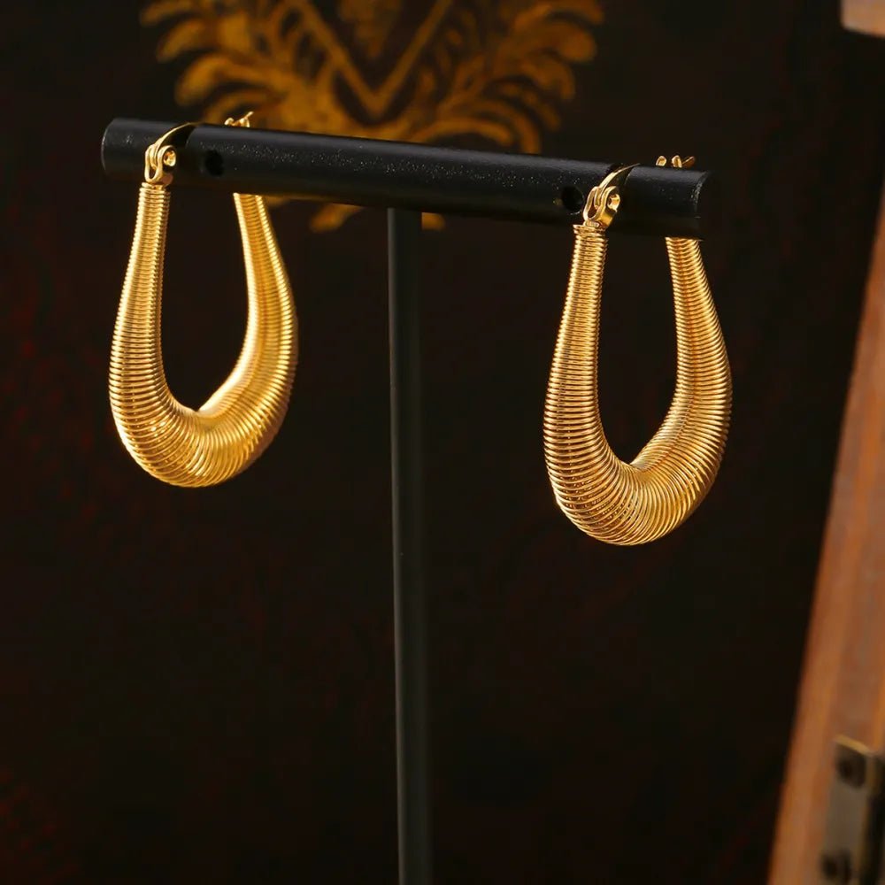 Sleek Curve Hoops | Elegant Jewelry by Drop Charm