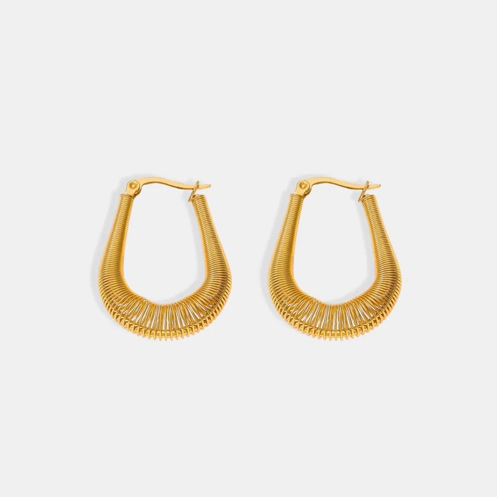 Sleek Curve Hoops | Elegant Jewelry by Drop Charm