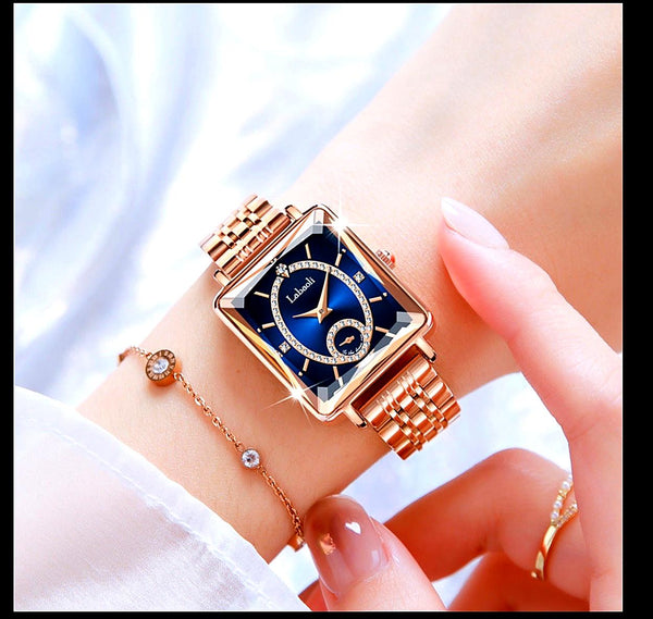 The Luxe Square Watch – Rose Shell Collection | Elegant Jewelry by Drop Charm