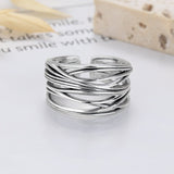 Winding Lines Ring – 925 Sterling Silver | Elegant Jewelry by Drop Charm